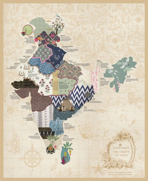 25 Years of Shaping Indian Culture & Design India Textiles, Indian Luxury, Earth Craft, Creative Department, Block Printed Textiles, India Map, Good Earth, Fresh Color Palette, Earth Design