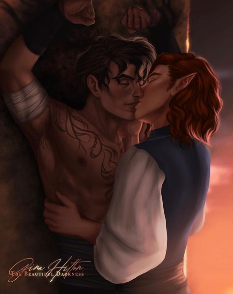 Artist: thebeautifuldarknessart Eris Fanart, Boyfriend Surprises, Acotar Funny, Tomorrow Is The Day, Surprise Boyfriend, Feyre And Rhysand, Book Obsession, Sarah J Maas Books, A Court Of Mist And Fury