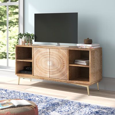 Modern Boho Tv Stand, Boho Living Room Tv Stand, Boho Living Room Tv Stands, Boho Tv Stands Living Rooms, Boho Media Console, Boho Tv Console, Bohemian Tv Stand, Boho Entertainment Center, Boho Tv Stand