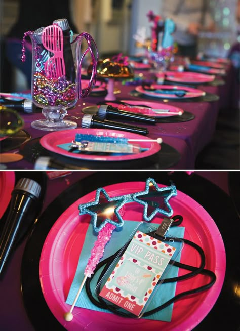 Girly Themed Rockstar Birthday Party // Hostess with the Mostess® Festa Rock Roll, Pop Star Party, Rockstar Party, Music Birthday Party, Cone Cupcakes, Rockstar Birthday, Rock Star Birthday, Rockstar Birthday Party, Dance Party Birthday