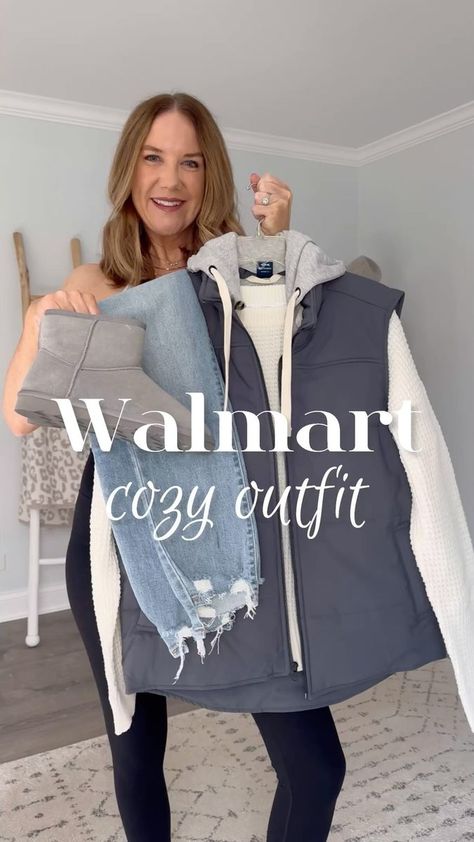 Sweaters Outfit, Walmart Style, Puffer Vest Outfit, Fall Outfits 2023, Walmart Outfits, Over 40 Fashion, Style On A Budget, My Messages, Sweater Vest Outfit