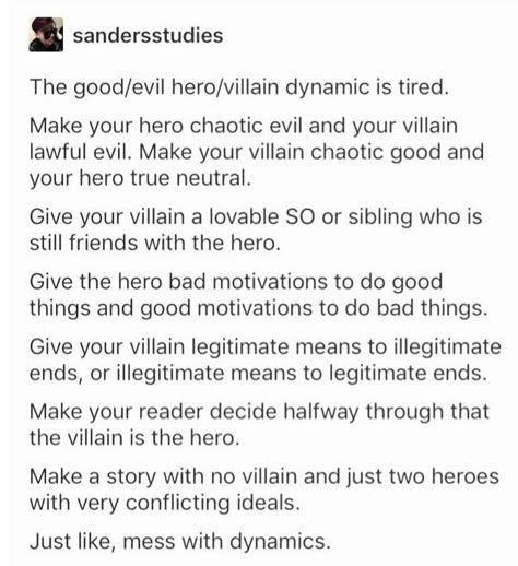 Villain Dynamics, Hero Villain, Story Writing Prompts, Too Real, Writing Dialogue Prompts, Creative Writing Tips, Writing Inspiration Prompts, Writing Characters, Book Writing Inspiration