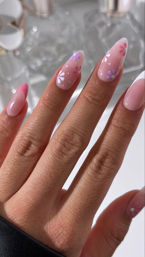 Cute Simple Nails, Summery Nails, Casual Nails, Cute Summer Nails, Cute Gel Nails, Vacation Nails, Beach Nails, Dream Nails, Floral Nails