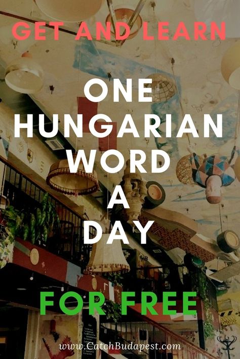 Get and Learn One Hungarian Word a Day for FREE.  OHWAD boosts your vocab in a fun and engaging way (for FREE) by sending you One Hungarian Word a Day with all the necessary information to learn it easily!  #learn #Hungarian #Words #FREE #CatchBudapest Hungarian Words, Learn Hungarian, Learning Hungarian, Hungarian Language, Hungarian Culture, Word A Day, Word A, East Europe, Background Information