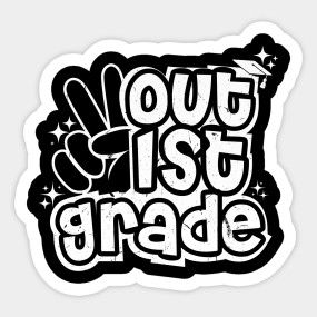 Peace Out First Grade - Last Day of School 1st Grade - Peace Out 1st Grade - Tapestry | TeePublic 5th Grade Graduation, Second Grade Teacher, Grade 6, School Stickers, Sixth Grade, Fifth Grade, Last Day Of School, Teacher Humor, Fourth Grade