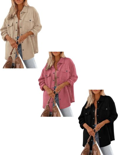 Chic Yet Relaxed Option For Everyday Wear, It Can Be Easily Paired With Your Favorite Basic Tops, Jeans And Sneakers For A Casual Look. Shacket Is Ideal For Various Casual Settings Such As Brunches, Shopping Trips Or Outdoor Gatherings

#affiliate Oversized Shacket, Collared Blouse, Fashion Toys, Fall Jackets, Fall Fashion Outfits, Basic Tops, Fashion Clothes, Fall Fashion, Casual Looks