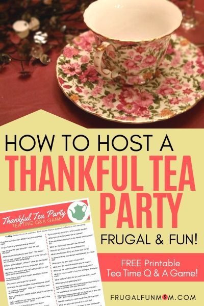 Learn How To Host A Thankful Tea Party For Your Friends! | free printable tea party game | thankful tea party | thankful tea | host a thanksgiving tea party | how to host a tea party friends | tea party ideas for women friends #teapartyfriends #teapartygames Thanksgiving Tea Party Ideas, 40th Birthday Tea Party Ideas, Tea Party Games For Women Ideas, Fall Tea Party Decorations, Church Tea Party Ideas Women's Ministry, Ladies Tea Party Ideas Church, Tea Party Games For Women, Thanksgiving Tea Party, Womens Fellowship