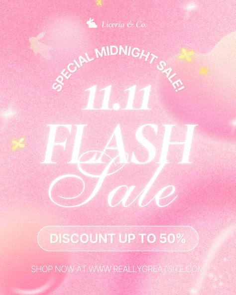 Make your flash sale unforgettable with our Pink White Girly Dreamy Y2K design! This playful and eye-catching look will grab attention and add a touch of fun to your promotion. 🌸✨ Don’t miss out—showcase your sale with style and flair! Instagram Poster Design Ideas, Girly Poster Design, Promotion Instagram Post, Pink Social Media Design, Girly Vibes Aesthetic, Beauty Promotion Design, Girly Design Graphic, Y2k Aesthetic Design, Sample Sale Poster