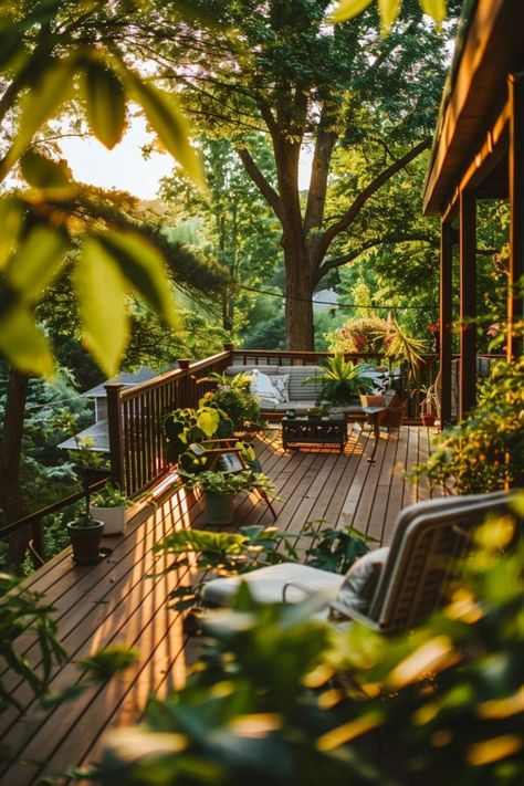 Exciting tips for enhancing your deck design with outdoor fans, creating a comfortable outdoor space with a cool ambiance using a simple image. California Deck Ideas, Back Deck Aesthetic, Outdoor Deck Design Ideas, Redoing Deck, Deck Remodel Ideas, Backyard Wooden Deck, Deck Layout Ideas, Wooden Deck Ideas, Deck Ideas Backyard