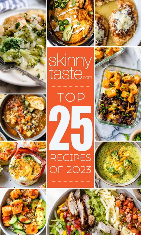 The list is here! My most popular Skinnytaste recipes from 2023 – see if your favorite made the list! #top25 #bestrecipes #healthyrecipes #weightwatchers Crockpot Recipes Skinnytaste, Best Tasting Recipes, Best Skinnytaste Recipes, Skinnytaste Meal Plan, Skinnytaste Lunch Recipes, Skinnytaste Dinner Recipes, Top Weight Watchers Recipes, Skinnyms Recipes Healthy Eating, Easy Skinnytaste Recipes