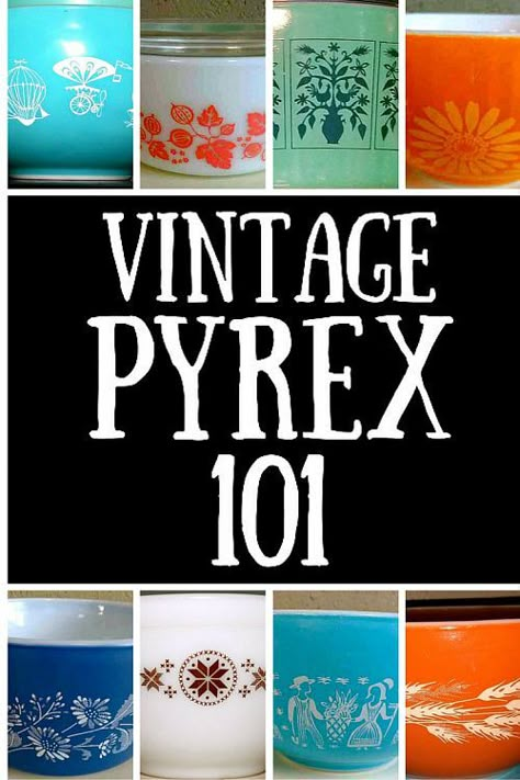 Vintage Pyrex is highly collectible ! This is a great primer on Pyrex for those who want to collect Blue Pyrex Vintage, Pyrex Patterns Worth Money, Cornflower Corningware, Corningware Vintage, Pyrex Display, Vintage Pyrex Patterns, Pyrex Vintage Rare, Pyrex Primary Colors, Vintage Pyrex Dishes