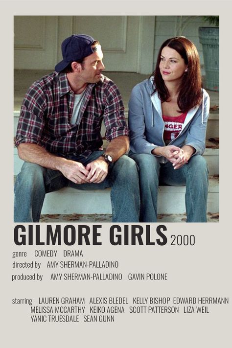 alternative minimalist polaroid tv/show poster for gilmore girls [ luke and lorelai ] Lorelai Gilmore Poster, Gilmore Girls Polaroid Poster, Gilmore Girls Luke And Lorelai, Gilmore Poster, Gilmore Girls Movie, Gilmore Girls Poster, Girls Tv Show, Keiko Agena, The Professional Movie