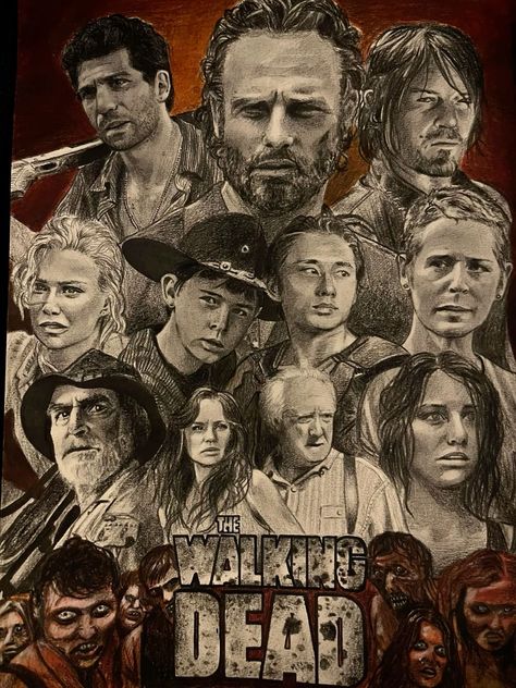 The Walking Dead Fanart, Twd Poster, Walking Dead Drawings, Walking Dead Poster, Object References, Aesthetic Overlay, Zombie Drawing, The Walking Dead Poster, Maggie Rhee