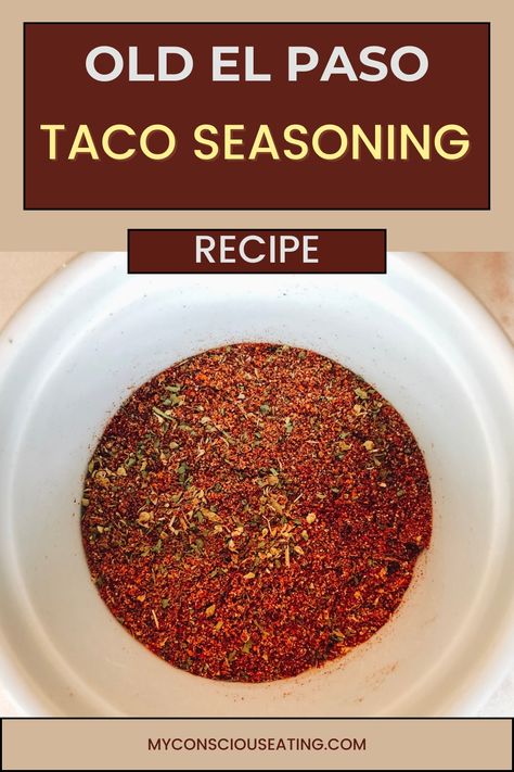 Bold and authentic taco seasoning Spicy Taco Seasoning Recipe, Bulk Taco Seasoning Recipe, El Paso Taco Seasoning Recipe, Old El Paso Taco Seasoning Recipe, Taco Seasoning Homemade, Pantry Mixes, Spices Blends, Diy Taco Seasoning, Spice Rubs