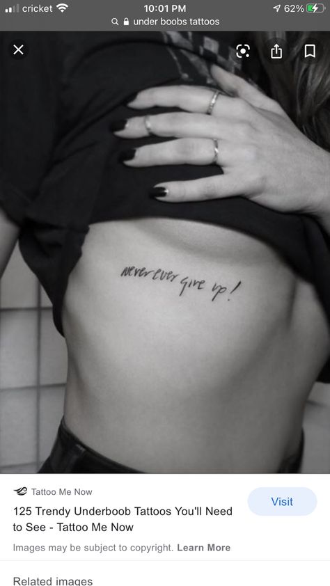 See Tattoo, Underboob Tattoo, X Tattoo, Word Tattoos, Tattoo Inspo, Tattoo Quotes, Tattoos, Quick Saves