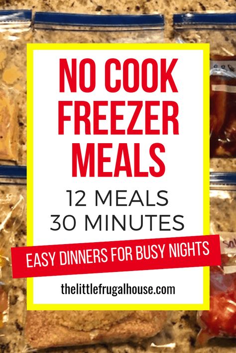 No Cook Freezer Meals, Freezer Meal Organization, Freeze Meals, Chicken Freezer, Chicken Freezer Meals, Freezer Dinners, Budget Freezer Meals, Freezable Meals, Freezer Meal Planning