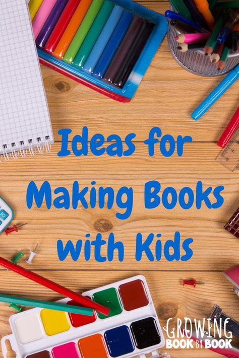 Creative book making ideas for kids that will encourage kids to write and illustrate.  Even includes a video of my favorite book binding method for kids. Making A Book, Making Books, Writers Workshop, Kids Pop, Sketch Books, Creative Books, Bookmaking, Making Stuff, Mentor Texts