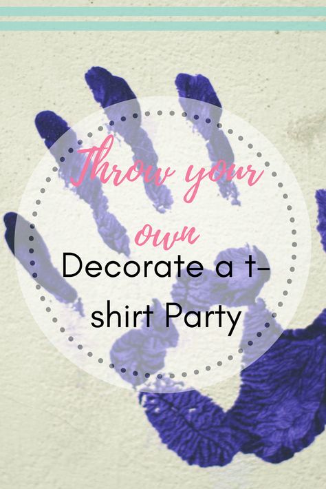 As my kids have got older I have looked at ways to entertain them and their friends at their birthday parties. #parenting Puffy Paint Shirts, Indiana Jones Birthday Party, Craft Night Party, Make Your Own Shirt, Birthday Party Crafts, Fabric Pen, Tshirt Crafts, Birthday Party Shirt, Crafts For Kids To Make