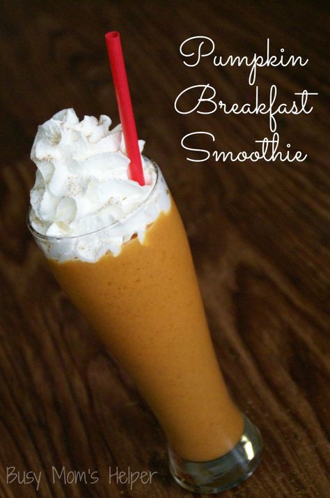 Smoothie Low Carb, Banana Apple Smoothie, Pumpkin Breakfast, Smoothie Ideas, Pumpkin Smoothie, Smoothie King, Breakfast Smoothie Recipes, Breakfast Drink, Healthy Pumpkin