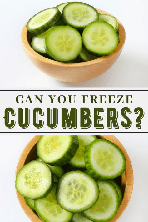 How To Freeze Cucumbers From The Garden, Freeze Cucumbers How To, How To Freeze Cucumbers, Freezing Cucumbers How To, Can You Freeze Cucumbers, Freezer Preserving, Freeze Cucumbers, Freezing Cucumbers, Freezing Veggies