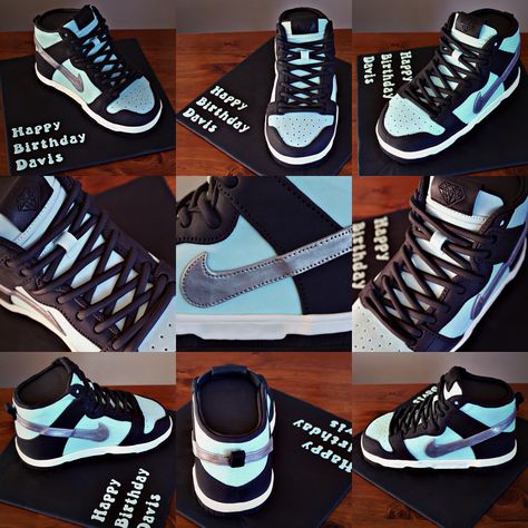 Diamond Supply Co. x Nike SB Dunk High "Tiffany" Shoe Cake Shoes Cake, Dunk Shoes, Shoe Cake, Nike Sb Dunk High, Sb Dunk High, Diamond Supply Co, Nike Sb Dunk, Diamond Supply, Dunk High