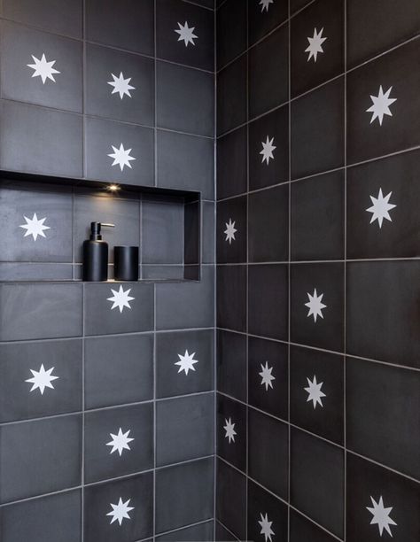 Bert and may Bathroom Star Tile, Bert And May, Encaustic Tiles, Tiled Hallway, Natural Pigments, Large Format Tile, Bathroom Shower Tile, Encaustic Tile, Outdoor Tiles