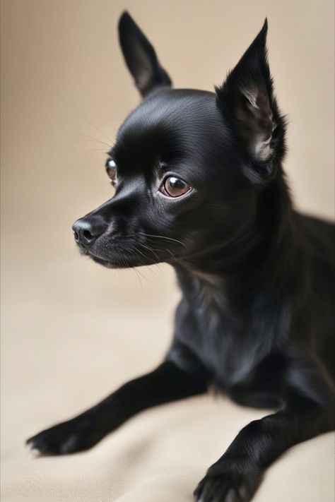 In the Shadows: Unveil the Allure of Black Chihuahua Breeds - Pictures, Info, and More! 🏡❤️ Black Chihuahua Painting, Black Chihuahua Art, Chihuahua Black, Chihuahua For Sale, Black Chihuahua, Chihuahua Breeds, Chihuahua Art, Black Deer, Treasure Map