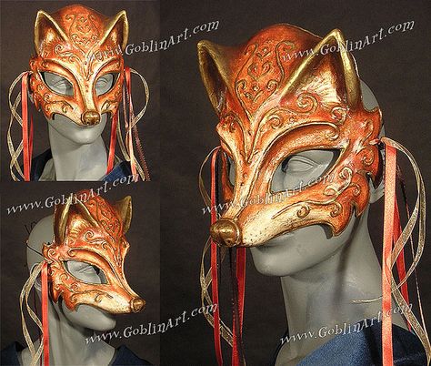 Fancy fox mask Masquerade Ball Masks, Goblin Art, Ceramic Face, Venice Mask, Mask Dance, Animal Based, Fox Mask, Mask Masquerade, Masquerade Costumes