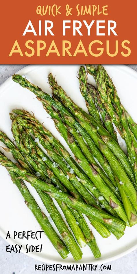 Air Fryer Asparagus is so delicious and so simple to make! Cooking asparagus in the air fryer requires just 3 ingredients and is ready in a fraction of the time as traditional methods. This Air Fried Asparagus will become your favourite side dish, snack or appetiser! Click through to get this awesome recipe!! #airfryer #airfryer recipes #airfried #airfryerasparagus #airfriedasparagus #wwrecipes #asparagus #sidedish #lowcarb Frozen Asparagus, Air Fryer Asparagus, Ways To Cook Asparagus, Asparagus Recipes Baked, Parmesan Risotto, Asparagus Fries, Air Fry Recipes, How To Cook Asparagus, Best Air Fryers