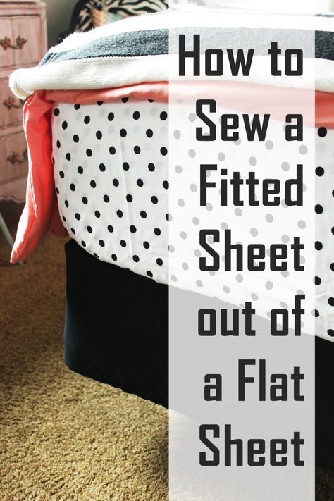 DIY Excellent tutorial - How to Sew a Fitted Sheet out of a Flat Sheet Sewing Fitted Sheets, Sew Ins, Beginner Sewing Projects Easy, Leftover Fabric, Sewing Projects For Beginners, Sewing Skills, Love Sewing, Bag Crochet, Sewing Tips