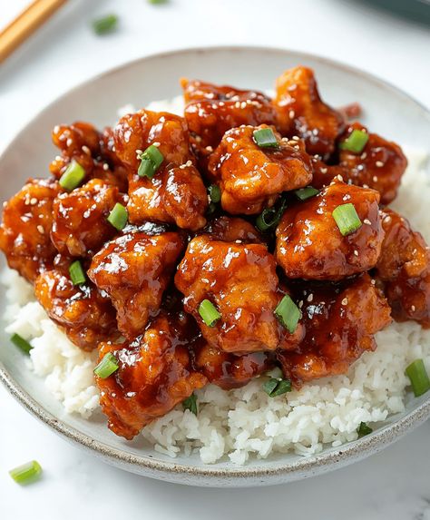 Spicy and sweet Firecracker Chicken with a sticky glaze, perfect for a flavorful dinner. Easy to make and packed with bold flavors! Spicy Asian Chicken, Firecracker Chicken, Cracker Chicken, Fire Chicken, Fire Cracker, Sweet And Spicy Chicken, Stir Fry Recipes Chicken, Flavorful Dinner, Sticky Chicken