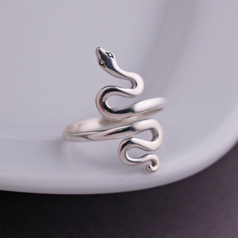 Snake Adjustable Ring – georgie designs personalized jewelry Silver Snake Ring, Snake Jewelry, Snake Ring, Silver Jewelry Rings, Silver Jewelry Handmade, Sea Glass Jewelry, Adjustable Ring, Cute Jewelry, Silver Bracelets