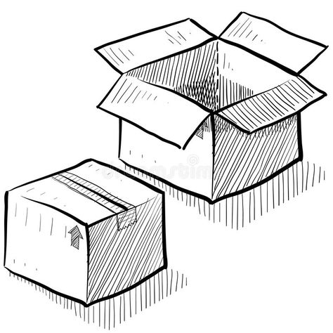 Box, shipping, or packaging illustration. Doodle style box, package, or shipping #Sponsored , #SPONSORED, #ADVERTISEMENT, #shipping, #illustration, #box, #packaging Doodle Box, Doodle Style, Moving Boxes, Box Package, Style Box, Photo Box, Shipping Packaging, File Box, Box Art