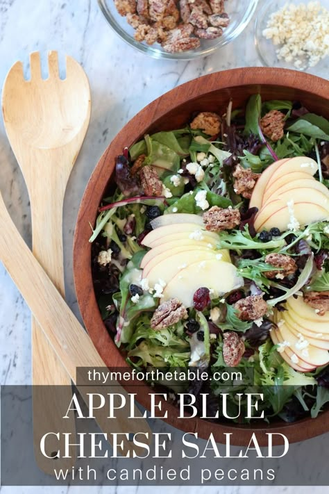 Apple Bleu Cheese Walnut Salad, Blue Cheese Cranberry Salad, Apple Pecan Blue Cheese Salad, Apple And Blue Cheese Salad, Cranberry Blue Cheese Salad, Salad With Blue Cheese Crumbles, Blue Cheese Salads, Apple Blue Cheese Salad, Vinegrette Recipe