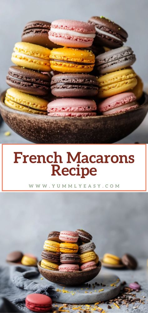 Master the art of French macarons with this step-by-step recipe! Achieve delicate, crisp shells with a soft, chewy center and delicious filling. Perfect for any occasion. via @https://www.pinterest.fr/YummlyEasy/ Beginner Macarons, Macaron Recipe For Beginners, Macadamia Nut Cookies Recipe, Macaron Art, French Macarons Recipe, Macarons Recipe, Recipe For Beginners, Buttercream Filling, Macaroon Recipes