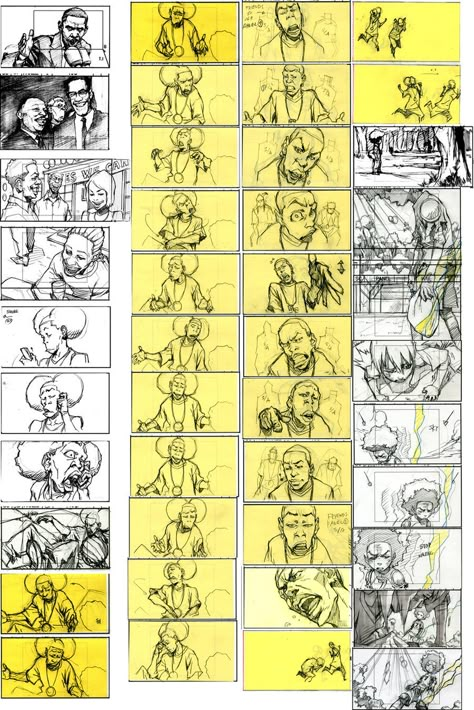 boondocks_season_3_rough_sb_by_kse332-d2q1avj Kse332 Art, Boondocks Expressions, Seung Eun Kim Boondocks, Park Illustration, Story Board, Storyboard Examples, Storyboard Drawing, Storyboard Ideas, Storyboard Illustration