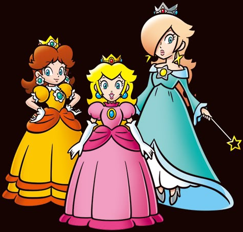 Princess Peach Princess Daisy Rosalina, Princess Peach Artwork, 3 Mario Princesses, Peach Daisy And Rosalina Fan Art, All Mario Princesses, Rosalina Daisy And Peach, Peach Daisy And Rosalina Matching Pfp, Peach And Daisy And Rosalina, Daisy Rosalina And Peach