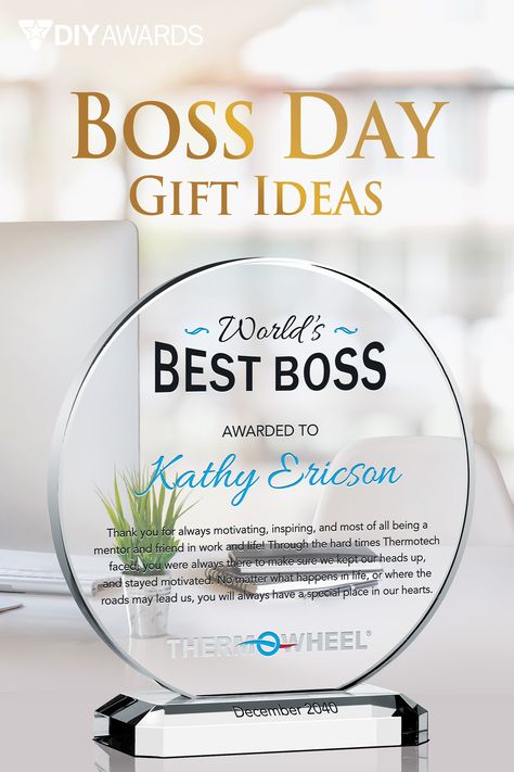 Best Boss Award, Boss Farewell Gift Ideas, Boss Day Gift Ideas, Farewell Ideas, National Bosses Day, Happy Boss, Boss Day, Worlds Best Boss, Bosses Day