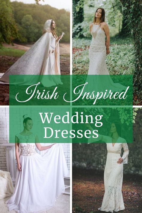 Irish Inspired Wedding Dress, Wedding Dress Ireland, Irish Wedding Dresses Celtic, Celtic Themed Wedding, Traditional Scottish Wedding Dress, Celtic Wedding Dress Irish, Traditional Irish Wedding Dress, Scotland Wedding Dress, Celtic Wedding Theme