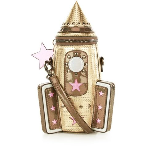 Accessorize Rocket Across Body Bag (225 BRL) ❤ liked on Polyvore featuring bags, handbags, shoulder bags, cut out handbag, crossbody purse, star handbags, metallic handbags and holographic purse Holographic Purse, Funky Purses, Anting Manik, Novelty Handbags, Brown Crossbody Purse, Metallic Handbags, Novelty Purses, Unique Handbags, Unique Purses