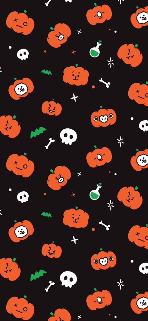 BT21 on Twitter: "Halloween it isn't, but in my palms it is! 🎃 ​ #ReadyFor #Halloween #Wallpaper #BT21… " Luau Wallpaper, Bt21 Halloween, Kpop Halloween, Bts Halloween, Halloween Wallpaper Cute, Halloween Acrylic Nails, Bts Bt21, Cute Wallpaper For Phone, Line Friends