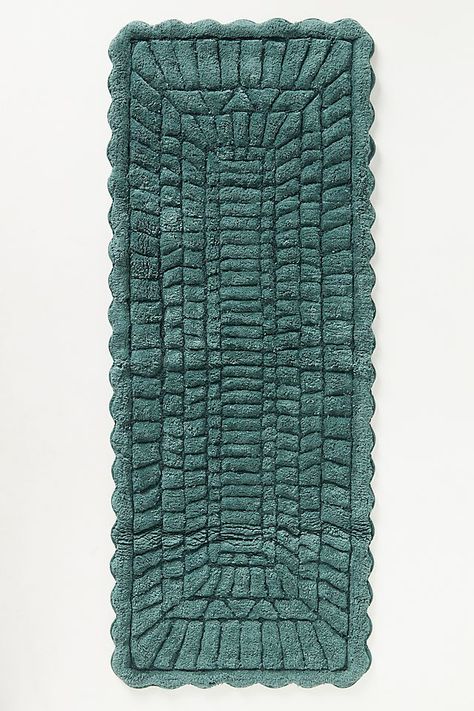 Leighton Hand-Tufted Cotton Bath Mat Bathroom Rugs Ideas Master, Bathroom Mats Decor Bath Rugs, Master Bath Rugs, Small Bathroom Rugs, Bathroom Mats Decor, Green Bathroom Design, Green Bathroom Rugs, Long Bathroom Rugs, Long Bath Mat