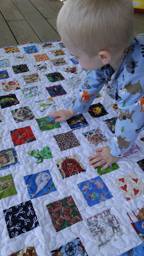 I Spy Quilts For Kids, I Spy Quilt Patterns Free, I Spy Quilts, Kid Quilts Patterns, Kid Quilts, Disappearing Nine Patch, Patchwork Quilting Designs, I Spy Quilt, Quilting Designs Patterns