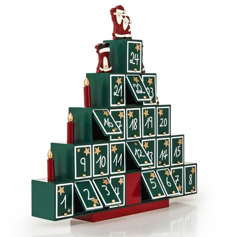 Traditional Wooden Christmas Advent Calendar Countdown For Kids, Reusable Advent Calendar, Christmas Countdown Diy, Countdown Gifts, Wooden Advent Calendar, Advent Calenders, Christmas Calendar, Wooden Candles, Christmas Packaging