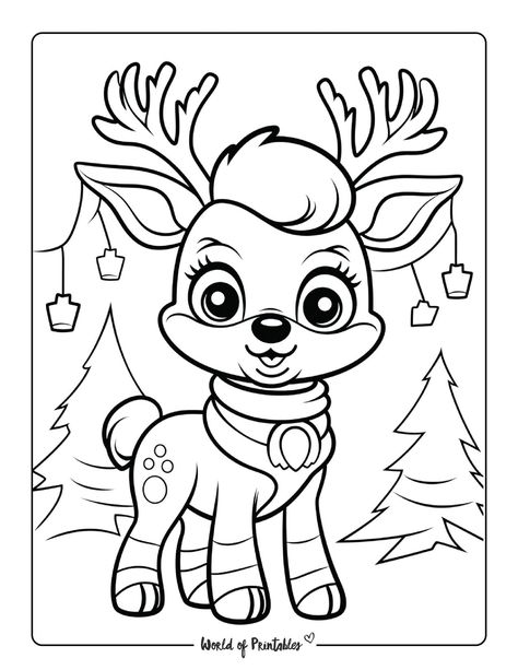 Reindeer Coloring Pages, Cards Drawing, World Of Printables, Paw Patrol Christmas, Color Sheets, Printable Pictures, Coloring Pages For Boys, Free Christmas Printables, Christmas Drawing