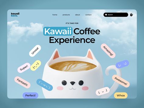 Pretty Web Design, Desain Ux, Web Design Ux Ui, Adobe Illustrator Design, Beautiful Logos Design, Logos Ideas, Ui Design Website, Online Logo Design, Coffee Images