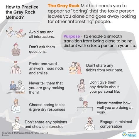 Apply the Grey Rock Method to Keep Toxic People At Bay Gray Rock Method, Grey Rock Method, Boring Person, Grey Rock, Antisocial Personality, Manipulative People, Narcissistic People, Gray Rock, Emotional Wellbeing