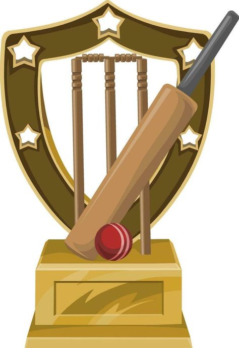 Vector of trophy with cricket bat, ball and stump. Cricket Bat Ball, Cricket Trophy, Bat Ball, Ball Drawing, Cricket Bat, Wedding People, Heart Tree, Whatsapp Dp, Logo Banners