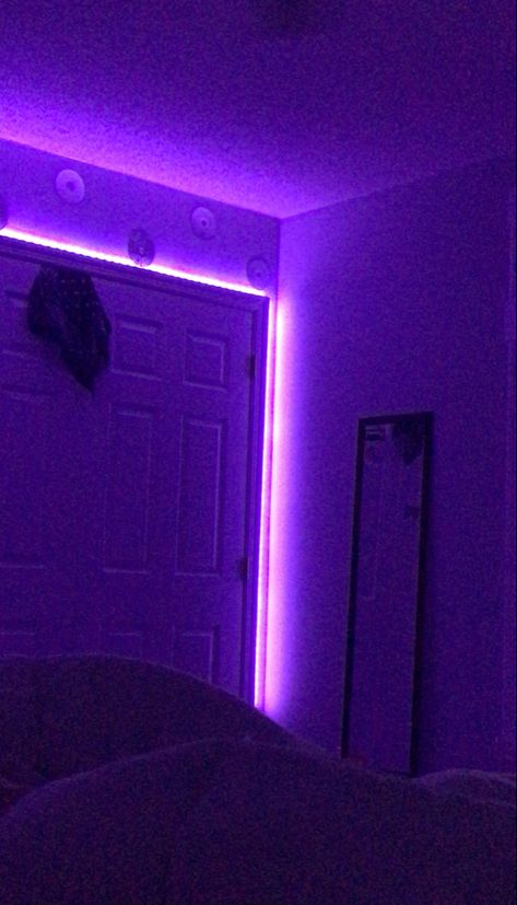 Violet Light Aesthetic, Led Purple Aesthetic, Purple Led Lights Aesthetic, Purple Led Light Aesthetic, Purple Led Room, Lights Purple Aesthetic, Led Viola, Purple Aesthetic Room, Led Aesthetic