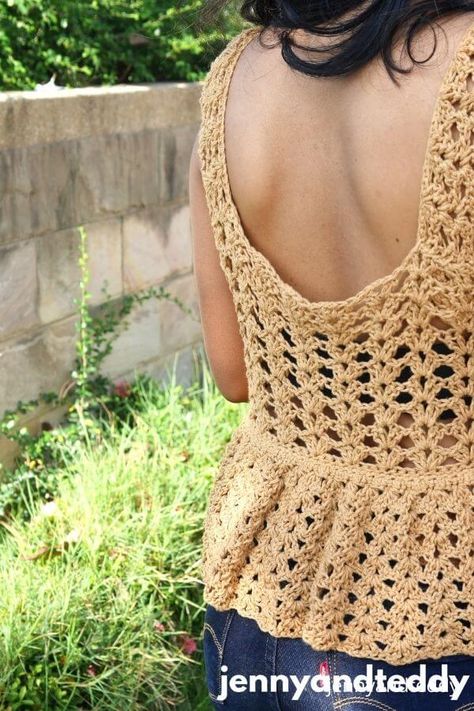 Crop Top Pattern Crochet, Crochet Top Outfit Summer, Top A Crochet, Lace Summer Tops, Crochet Tank Tops, Easy Crochet Patterns Free, Mesh Tops, Crochet Tops Free Patterns, Basic Crochet